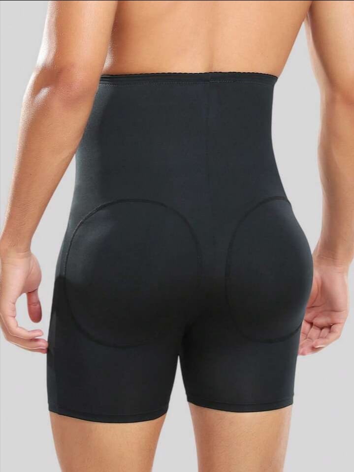 B-FIT Men's Tummy Control Removable Paded  Slimming Body Shaper Lage Compression Bottom Shapewear